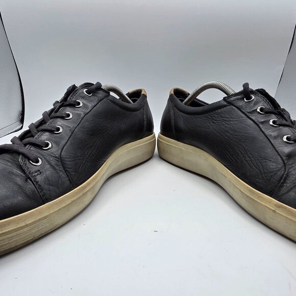 ECCO Soft 7 Mens Size 13 Black Leather Lace Up Shoes Walking Comfort Work Wear - Picture 3 of 13
